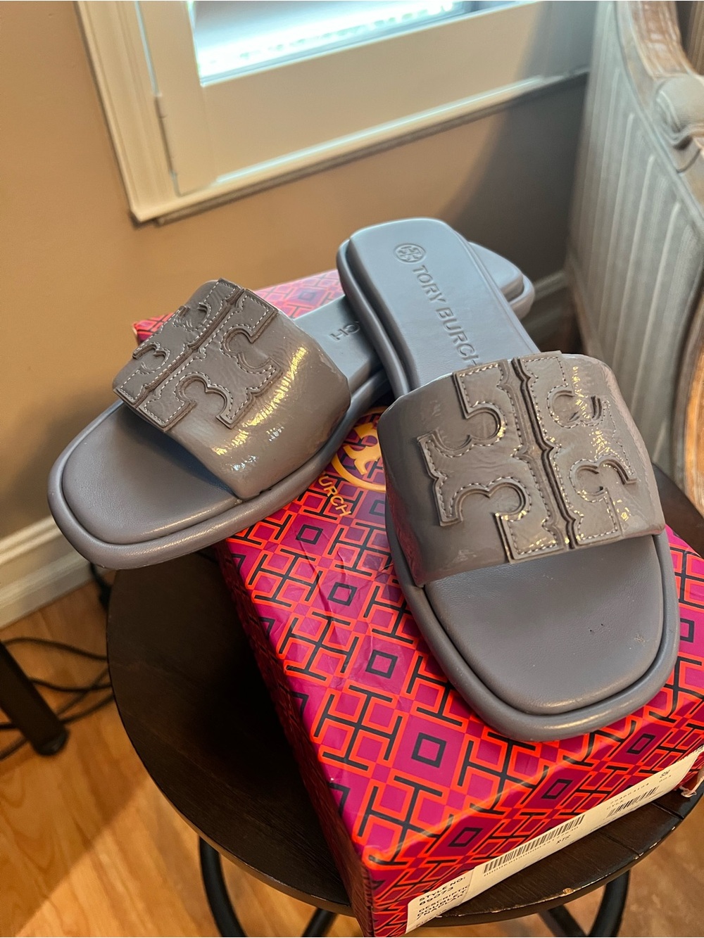 Tory Burch Double T Slide Sandals